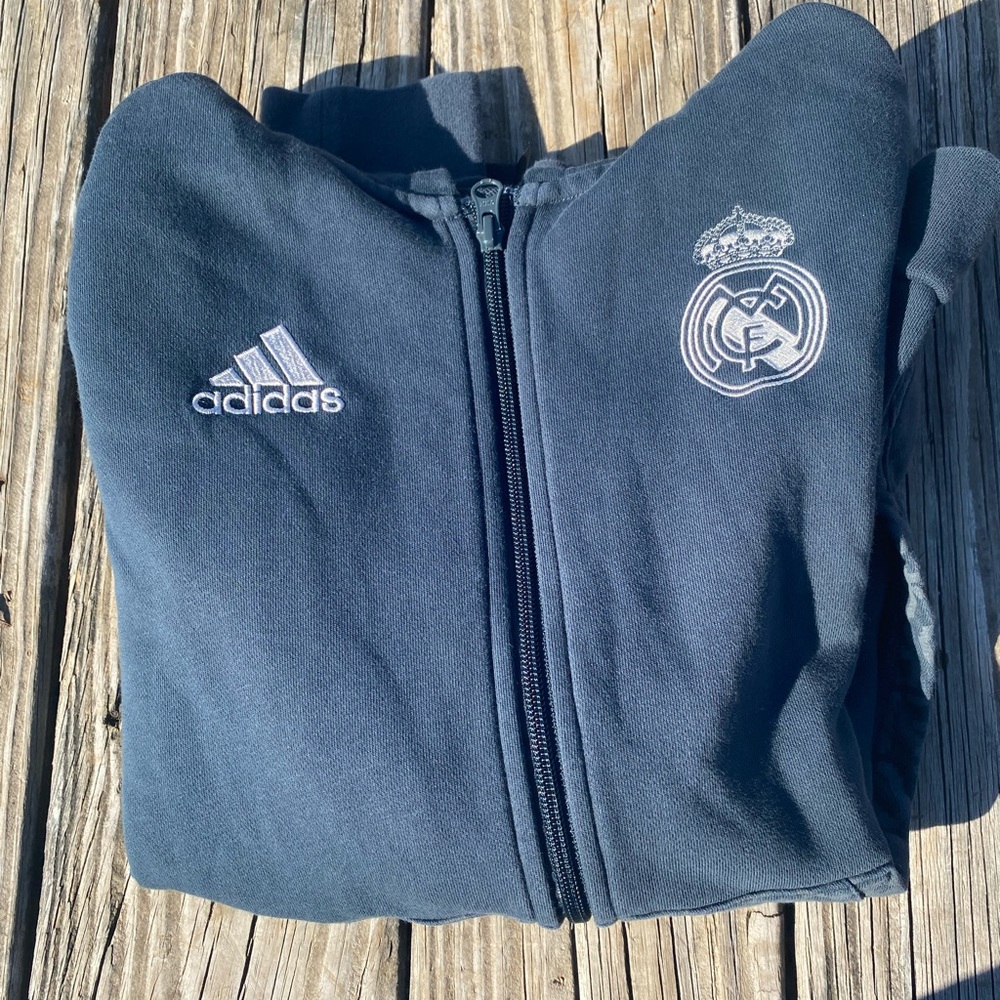 Boys Adidas Real Madrid Zip Hoodie